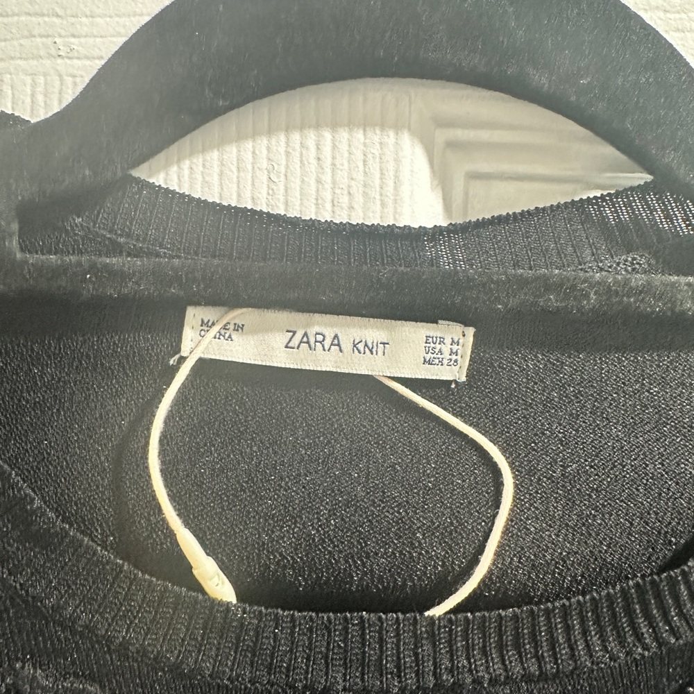Zara Classic Black Knit Top